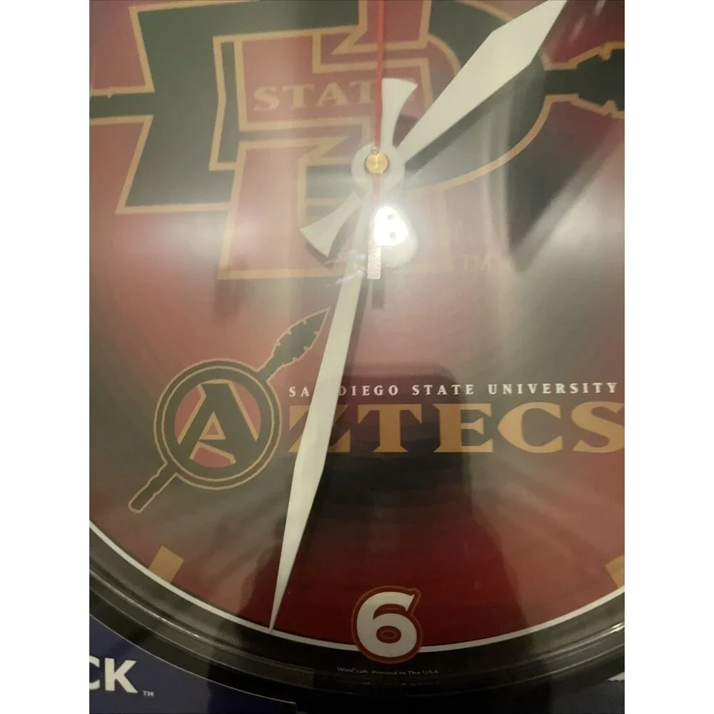 San Diego State State University Aztecs Wall Clock  Wincraft NCAA Multicolor